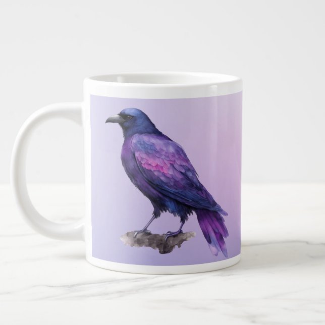 Crow Large Coffee Mug (Left)