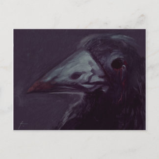 Crow left postcard
