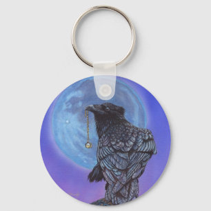 Crow Moon Key Ring