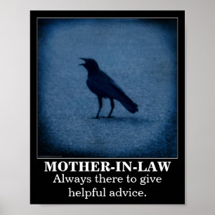 Crow mother-in-law demotivational poster