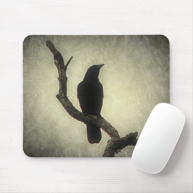 Crow Mouse Mat (With Mouse)