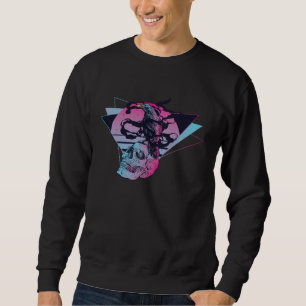 Crow Mystic Raven Vaporwave Skull Aesthetic Gothic Sweatshirt