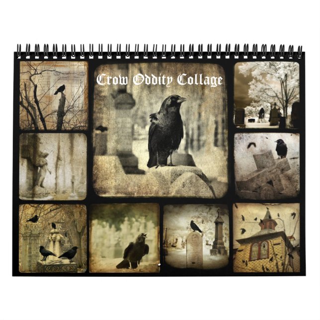 Crow Oddity Collage Calendar (Cover)