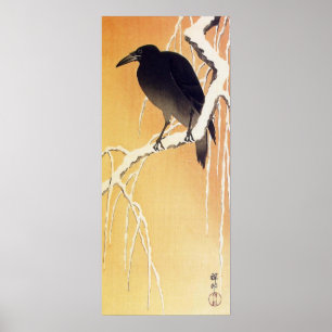 Crow on a Branch by Ohara Koson Vintage Poster