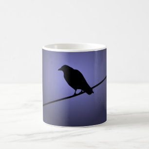 Crow on a Telephone Wire Coffee Mug