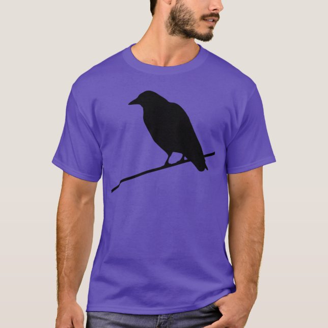 Crow on a Telephone Wire T-Shirt (Front)