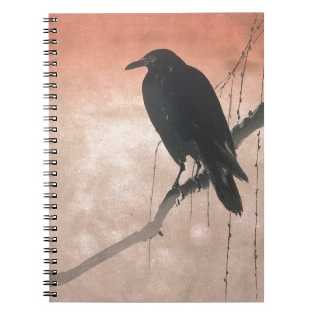 Crow on a Willow Branch Notebook (Front)