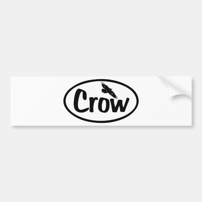Crow Oval Bumper Sticker (Front)