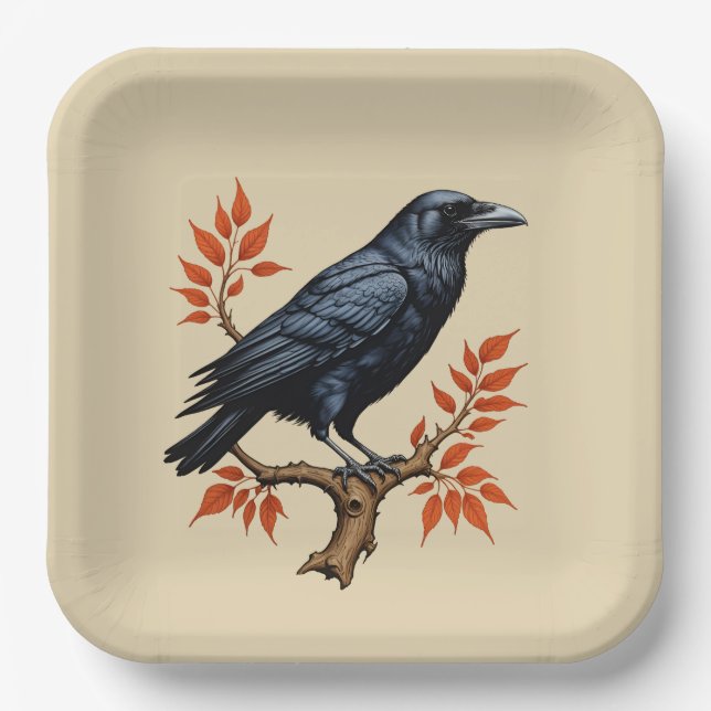 Crow Paper Plate (Front)