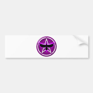 Crow Pentacle - Purple Bumper Sticker