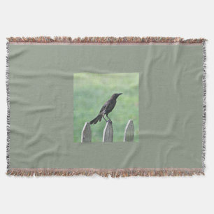Crow photo throw blanket