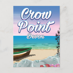 Crow Point , Devon Travel poster Postcard