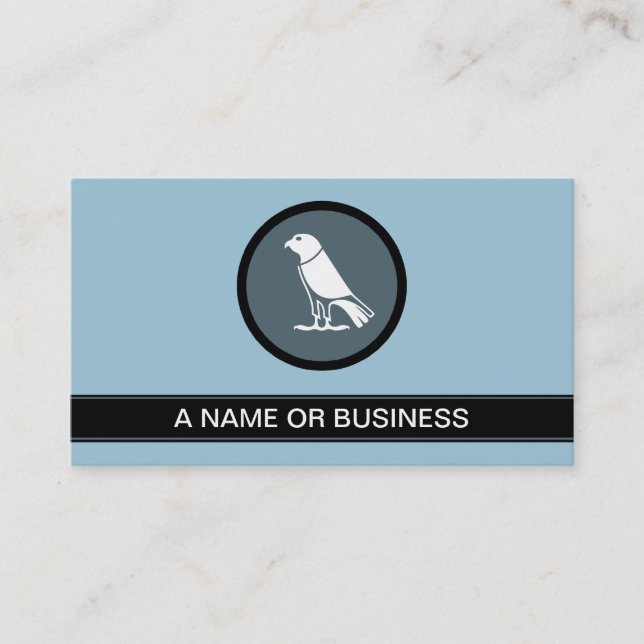 crow powder blue bubble business card (Front)