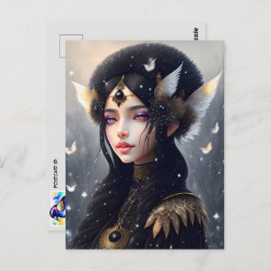 Crow Princess, Postcrossing Postcard