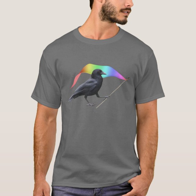 Crow Rainbow Flag T-shirt (Front)