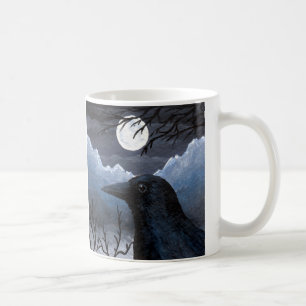 Crow Raven Bird 58 Moon Coffee Mug