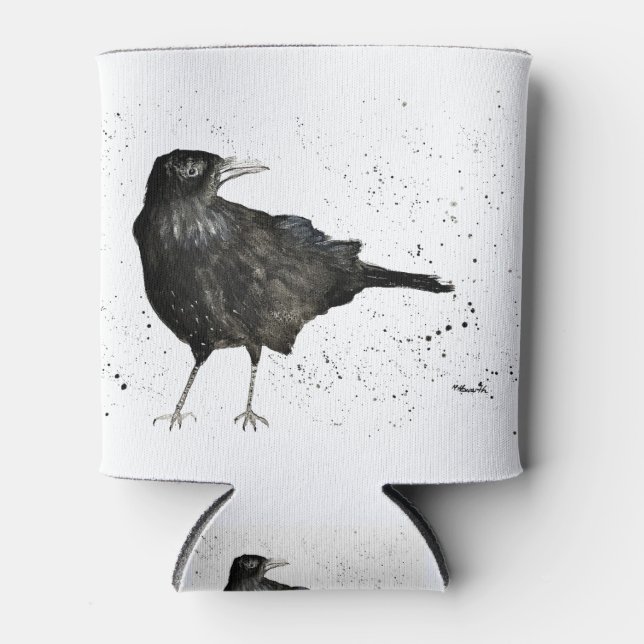 Crow raven can cooler (Front)
