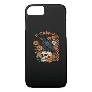Crow Raven F-Caw-F Funny Halloween Gothic Creative iPhone 8/7 Case