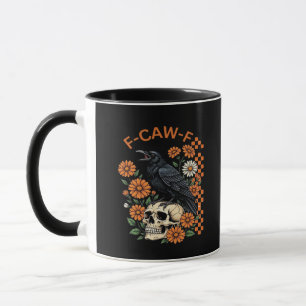 Crow Raven F-Caw-F Funny Halloween Gothic Creative Mug