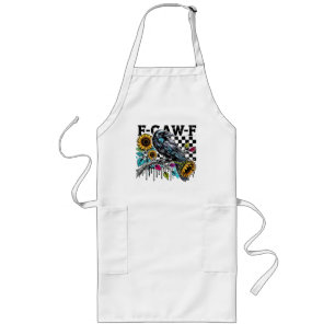 Crow Raven F-CAW-F Funny Halloween Long Apron