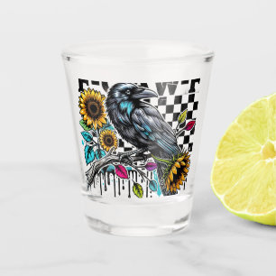 Crow Raven F-CAW-F Funny Halloween Shot Glass