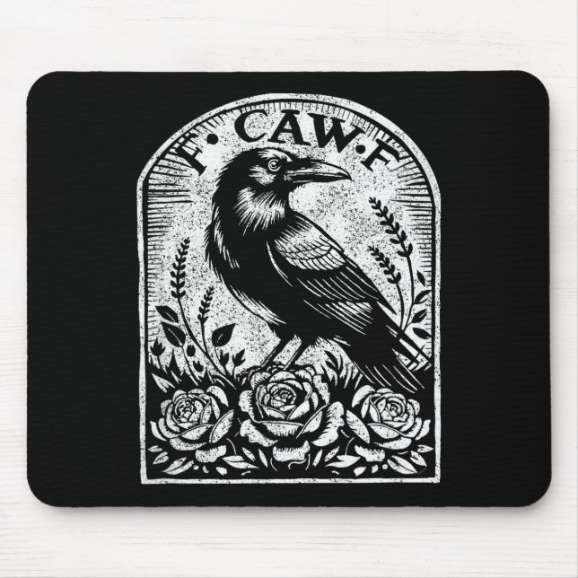 Crow Raven F Caw F  Mouse Mat (Front)