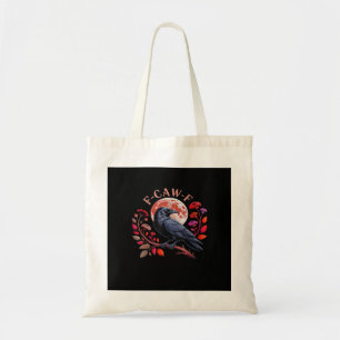 Crow Raven Funny F-Caw-F Oversized Vintage Graphic Tote Bag