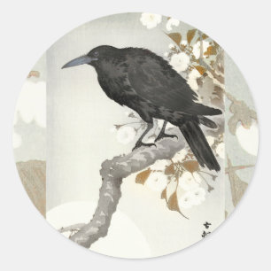 Crow Raven Koson Japanese Bird Crow Classic Round Sticker