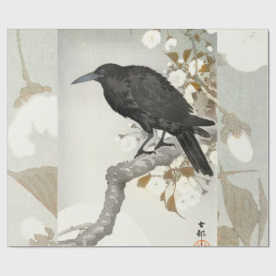 Crow Raven Koson Japanese Bird Wrapping Paper
