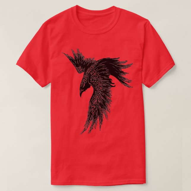 Crow Raven Norse Mythology Viking Gift for Vikings T-Shirt (Design Front)
