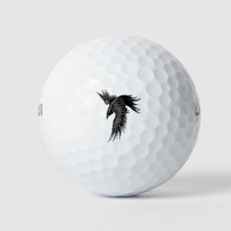 Crow Raven Norse Viking Symbol Golf Balls