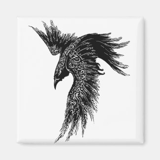 Crow Raven Norse Viking Symbol Magnet
