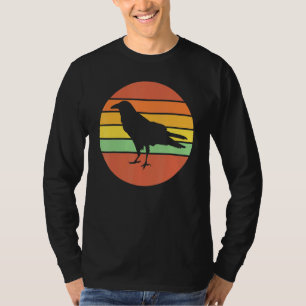 Crow Raven Retro Sunset T-Shirt