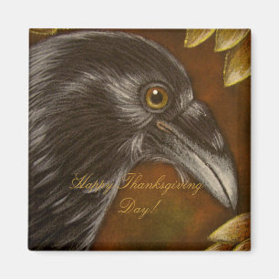 CROW RAVEN -THANKSGIVING Magnet
