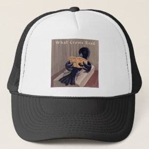 Crow Reading The Raven Funny Trucker Hat