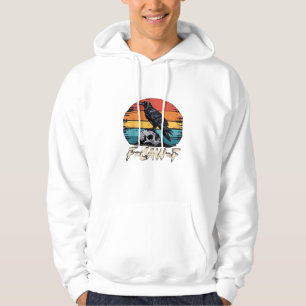 Crow, Retro F-Caw-F Bird Crow Funny Crow Bird Cawi Hoodie