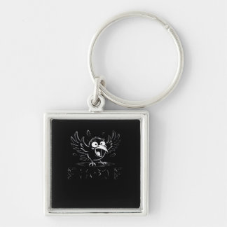 Crow, Retro F-Caw-F Bird Crow Funny Crow Bird Cawi Key Ring