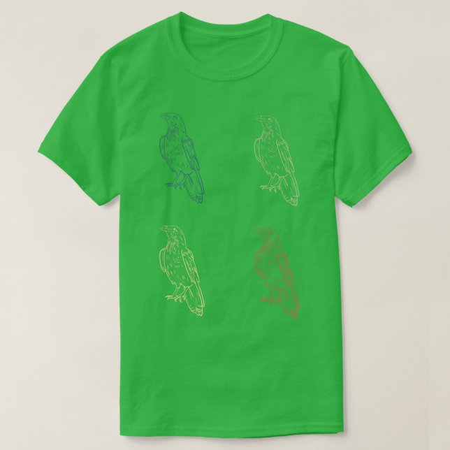 Crow Retro T-Shirt (Design Front)