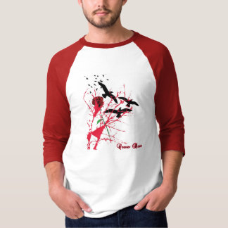 Crow Rose Half Sleeve T-Shirt