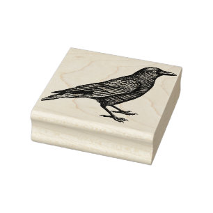 Crow Rubber Stamp