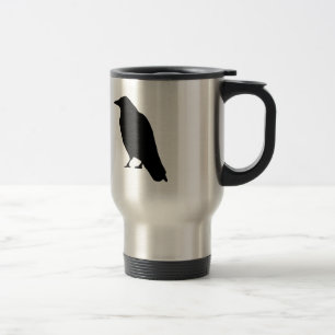 Crow Silhouette Travel Mug