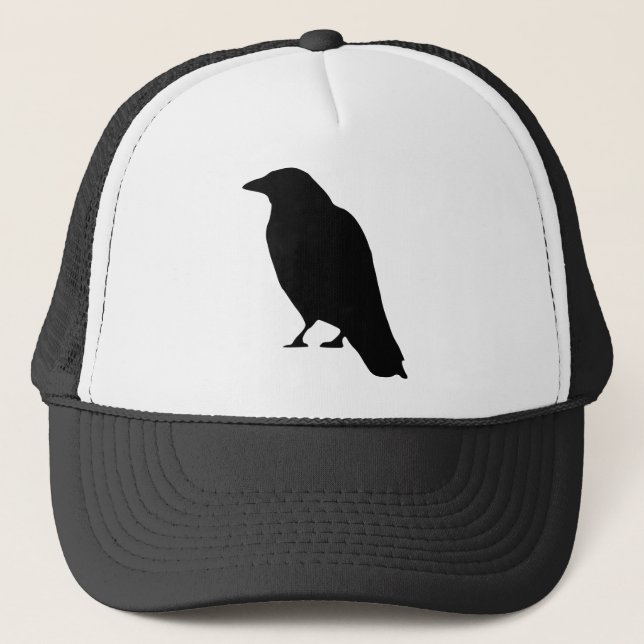Crow Silhouette Trucker Hat (Front)