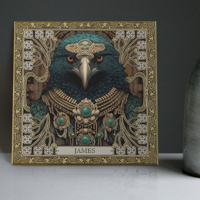 Crow Spirit Animal Personalised Name Field Tile (Creator Uploaded)