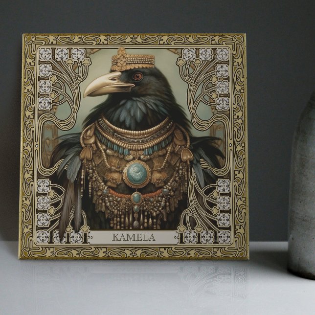 Crow Spirit Animal Personalised Name Field Tile (Creator Uploaded)