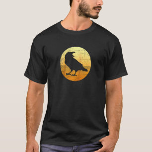 Crow Spooky Bird Halloween Raven Raglan 1 T-Shirt