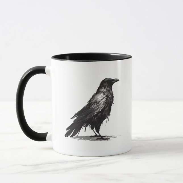 Crow Two-Tone Coffee Mug (Left)