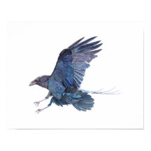 Crow Watercolor Painting
