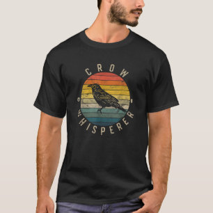 Crow Whisperer Vintage Sunset Cute Raven T-Shirt
