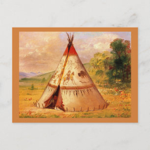Crow WigWam. George Catlin's Vintage Art Postcard