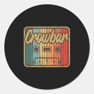 Crowbar Vintage Cette Retro Music 90s Guitar  Classic Round Sticker